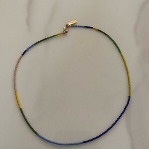 Tiny bead ABACUS ROW Pyramid necklace